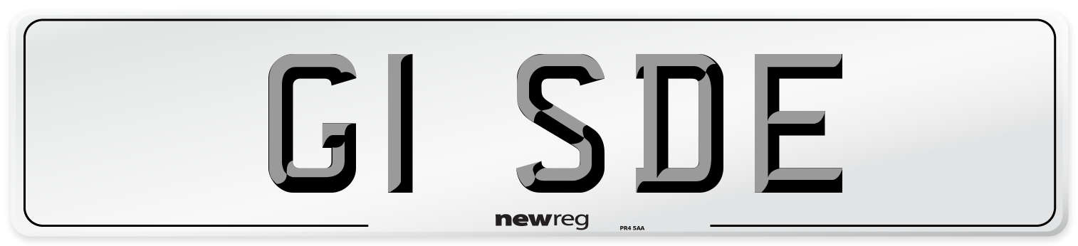 G1 SDE Number Plate from New Reg